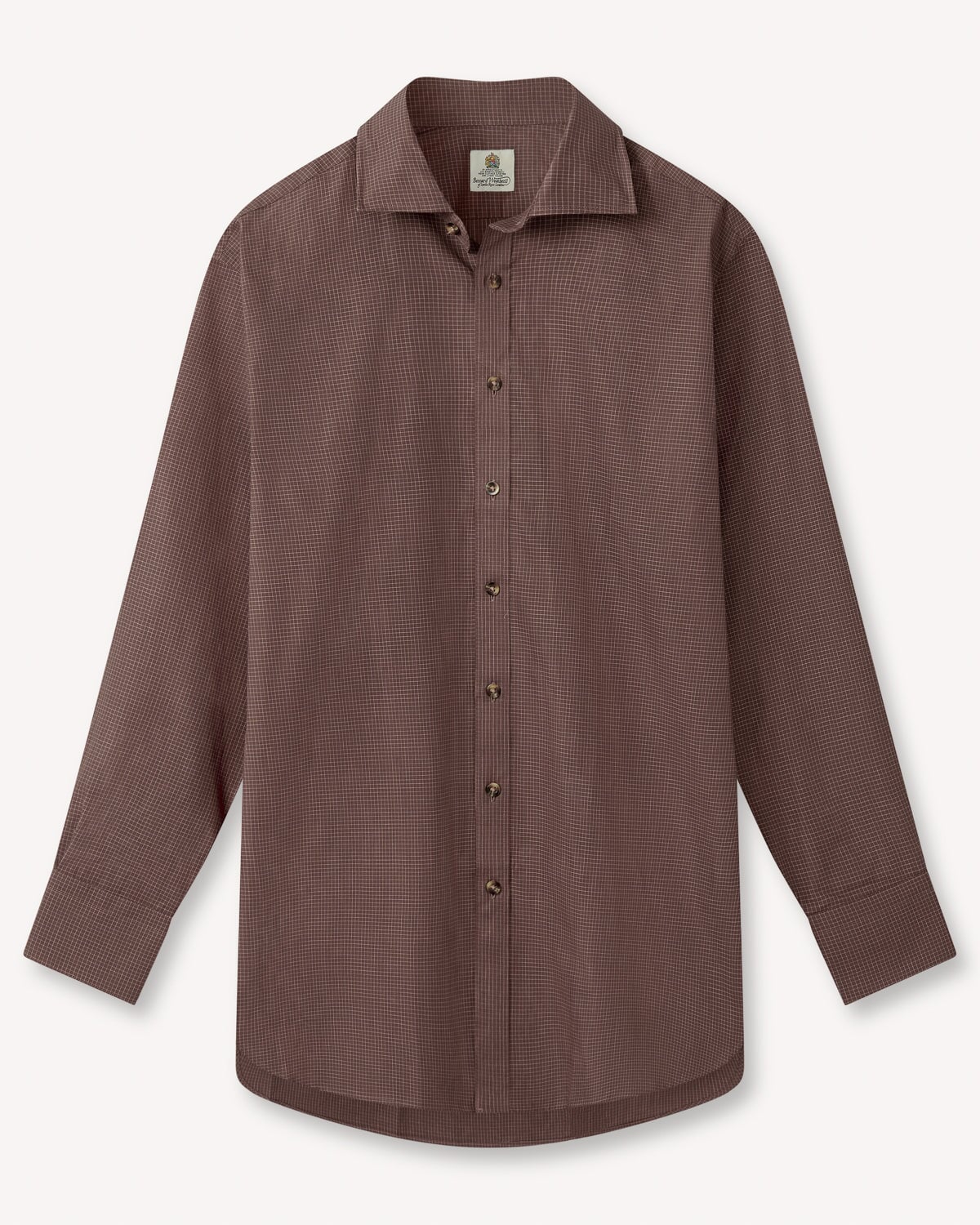 Bernard Weatherill BERNARD WEATHERILL Micro Check Shirt White/Green Savile Row Gentlemens Outfitters