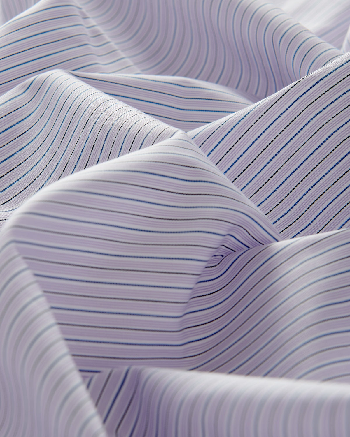 Bernard Weatherill BERNARD WEATHERILL Micro City Stripe Poplin Shirt Blue Savile Row Gentlemens Outfitters