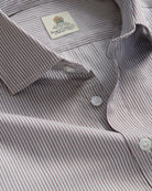 Bernard Weatherill BERNARD WEATHERILL Multi Stripe Poplin Shirt Navy/Blue Savile Row Gentlemens Outfitters