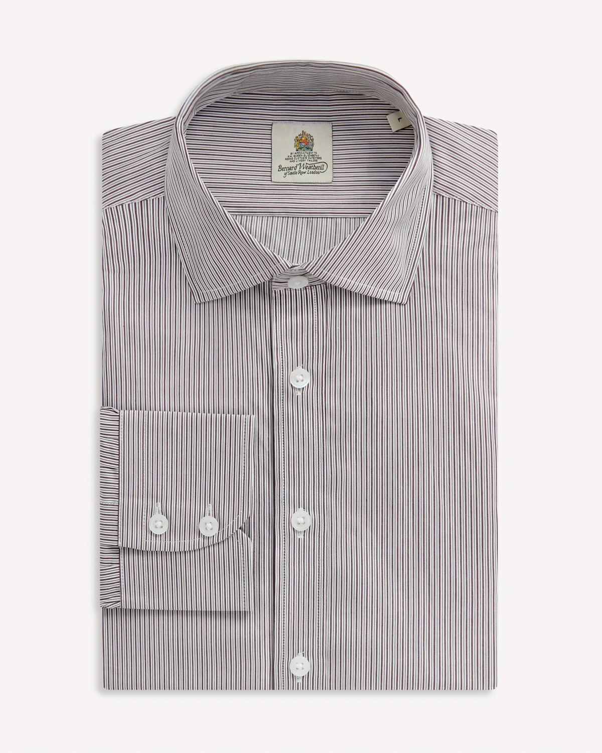 Bernard Weatherill BERNARD WEATHERILL Multi Stripe Poplin Shirt Navy/Blue Savile Row Gentlemens Outfitters