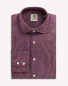 Bernard Weatherill BERNARD WEATHERILL Pin Dot Cotton Shirt Red/White Savile Row Gentlemens Outfitters