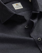 Bernard Weatherill BERNARD WEATHERILL Plain Brushed Cotton Shirt Charcoal Savile Row Gentlemens Outfitters