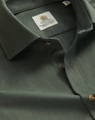 Bernard Weatherill BERNARD WEATHERILL Plain Cotton Twill Shirt Green Savile Row Gentlemens Outfitters
