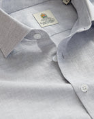 Bernard Weatherill BERNARD WEATHERILL Plain Textured Shirt Light Grey Savile Row Gentlemens Outfitters