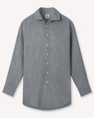 Bernard Weatherill BERNARD WEATHERILL Poplin Micro Gingham Shirt Black/White Savile Row Gentlemens Outfitters