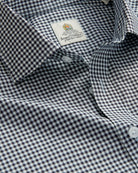 Bernard Weatherill BERNARD WEATHERILL Poplin Micro Gingham Shirt Black/White Savile Row Gentlemens Outfitters