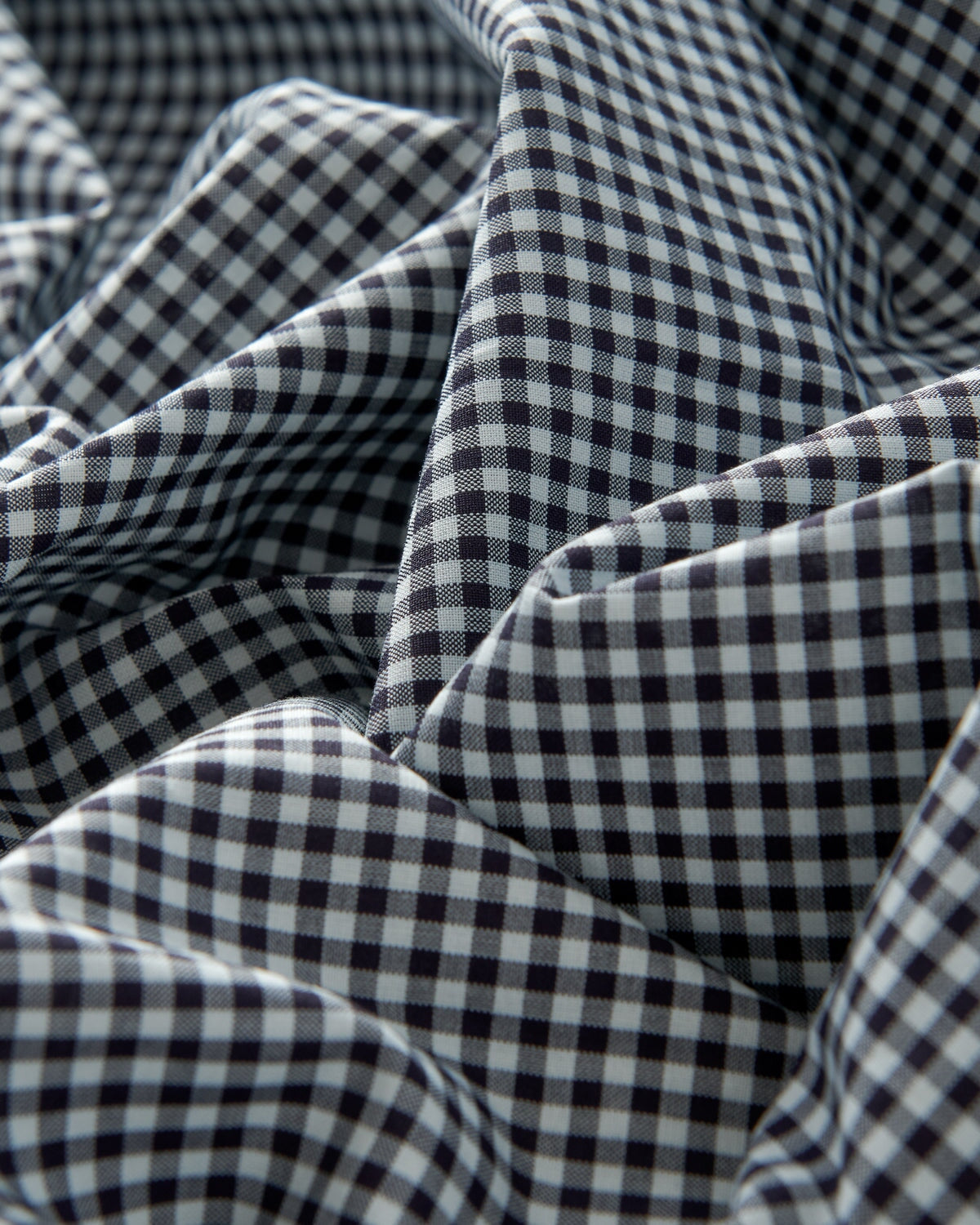 Bernard Weatherill BERNARD WEATHERILL Poplin Micro Gingham Shirt Black/White Savile Row Gentlemens Outfitters