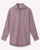 Bernard Weatherill BERNARD WEATHERILL Prince Of Wales Check Shirt Brown/White Savile Row Gentlemens Outfitters