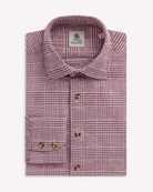 Bernard Weatherill BERNARD WEATHERILL Prince Of Wales Check Shirt Brown/White Savile Row Gentlemens Outfitters