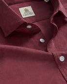 Bernard Weatherill BERNARD WEATHERILL Soft Needle Cord Cotton Shirt Brown Savile Row Gentlemens Outfitters