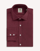 Bernard Weatherill BERNARD WEATHERILL Soft Needle Cord Cotton Shirt Brown Savile Row Gentlemens Outfitters