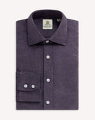 Bernard Weatherill BERNARD WEATHERILL Soft Needle Cord Shirt Purple Savile Row Gentlemens Outfitters