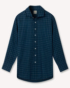 Bernard Weatherill BERNARD WEATHERILL Windowpane Check Shirt Navy/Grey Savile Row Gentlemens Outfitters