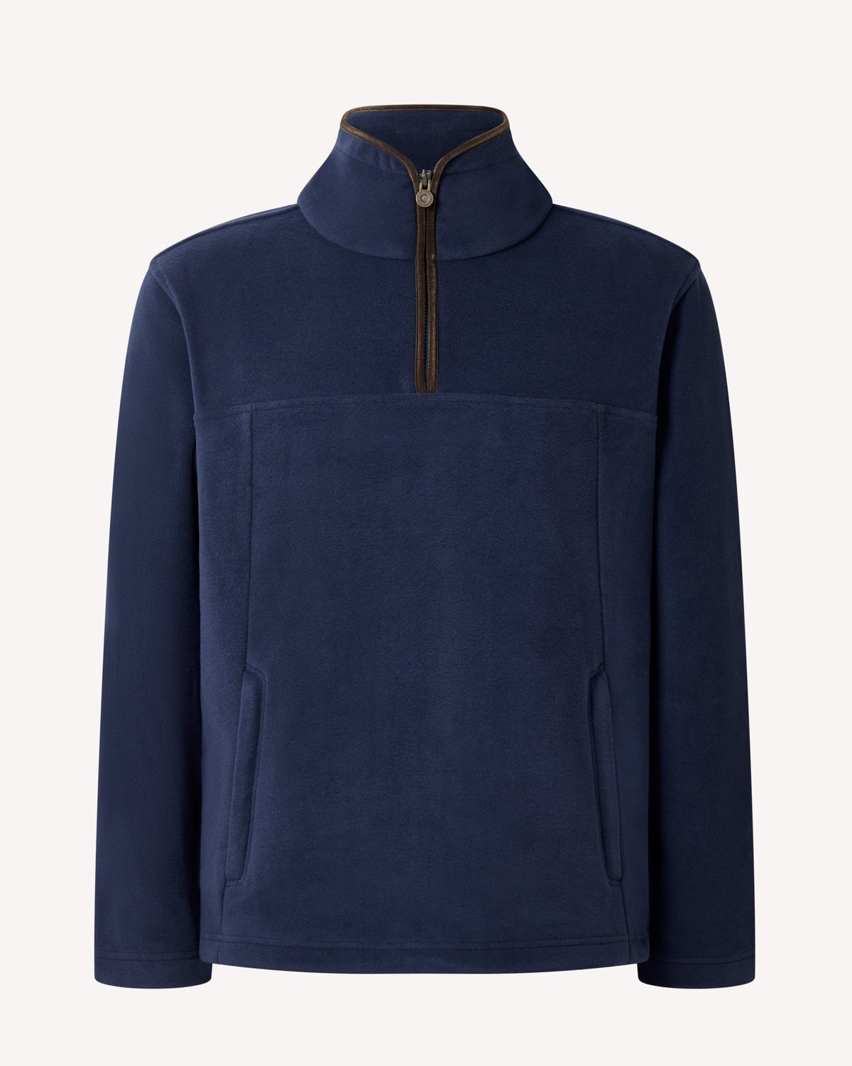 Bernard Weatherill BW ¼ Zip Fleece Blue Savile Row Gentlemens Outfitters