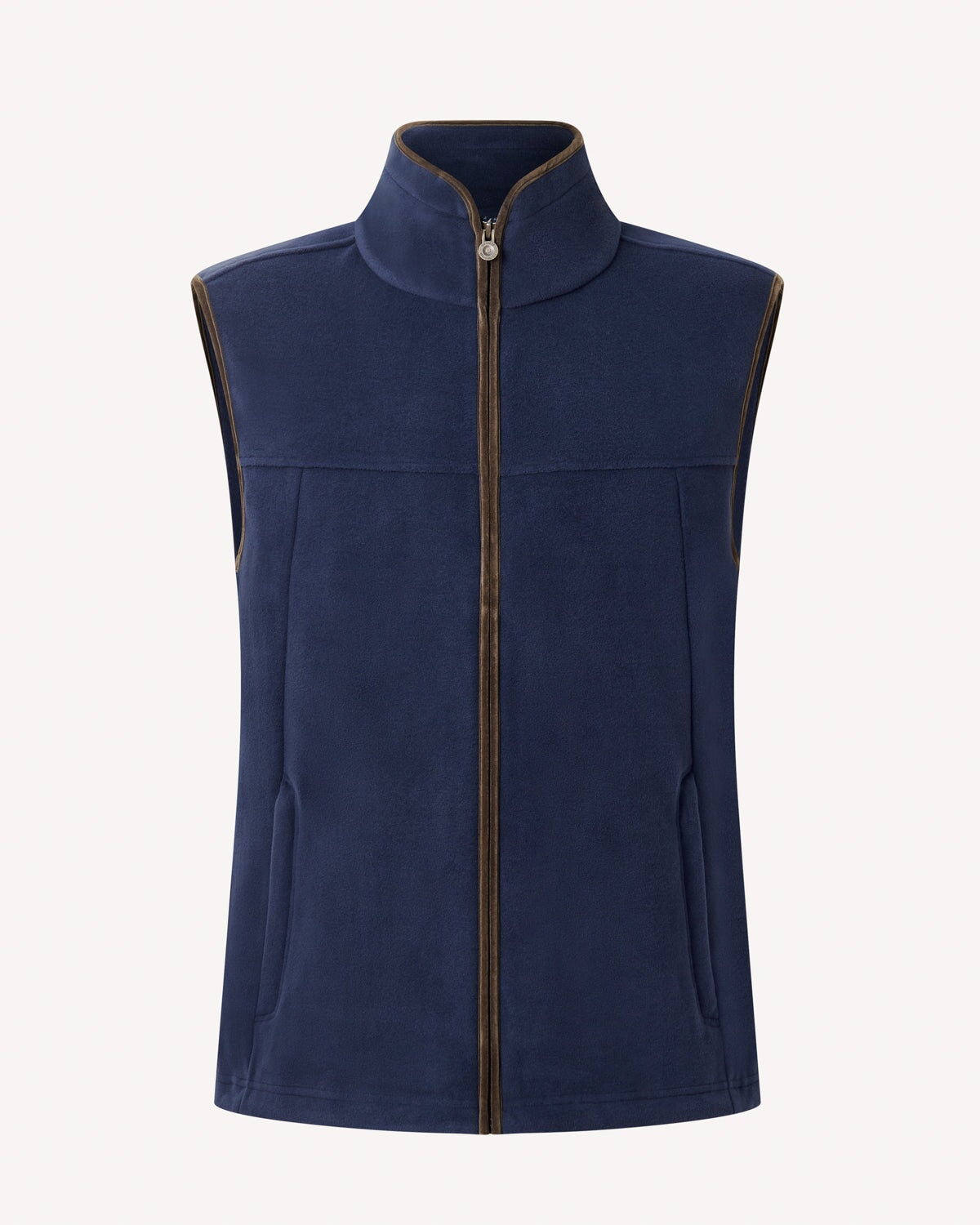 Bernard Weatherill BW Fleece Gilet Blue Savile Row Gentlemens Outfitters