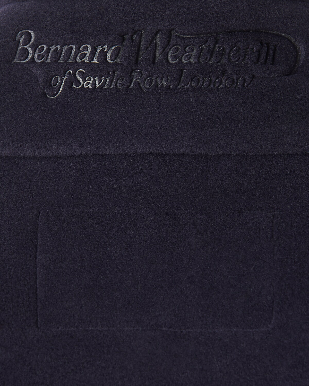 Bernard Weatherill BW Fleece Gilet Dark Navy Savile Row Gentlemens Outfitters