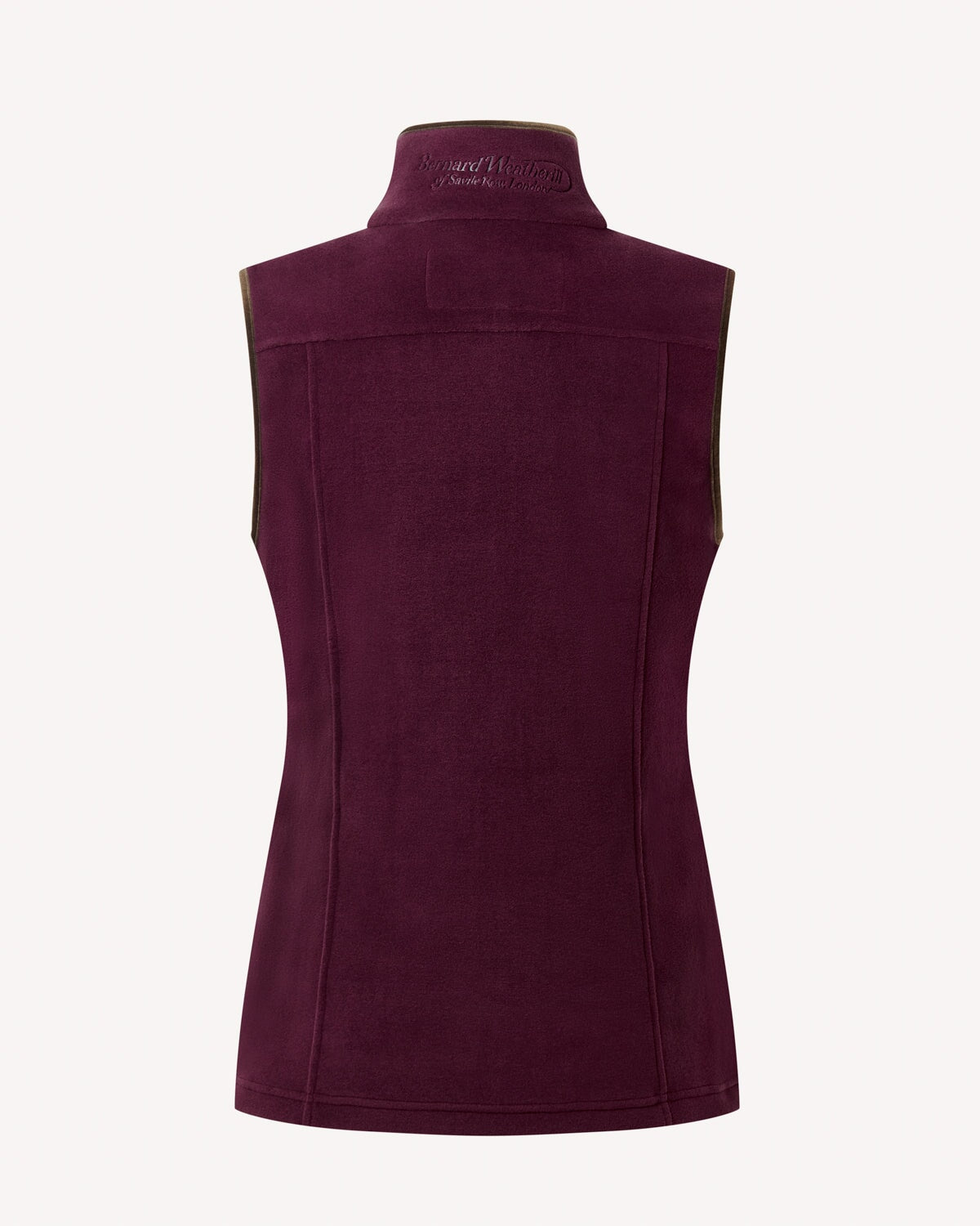 Bernard Weatherill BW Ladies Gilet Zip Fleece Aubergine Savile Row Gentlemens Outfitters