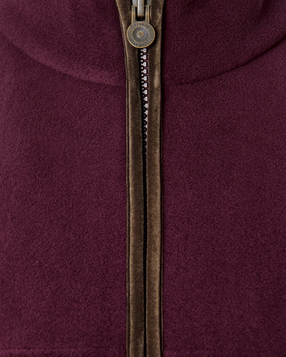 Bernard Weatherill BW Ladies Gilet Zip Fleece Aubergine Savile Row Gentlemens Outfitters