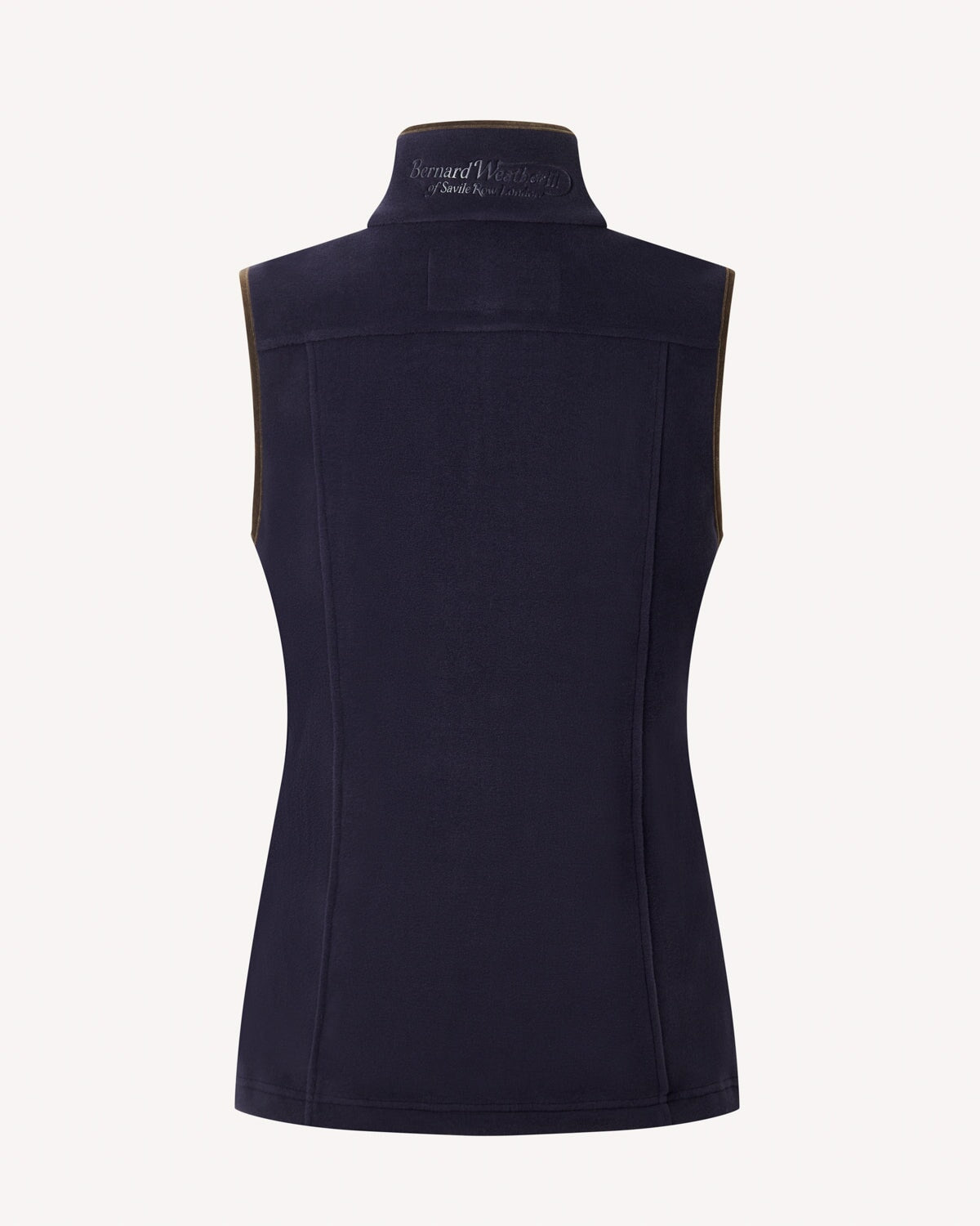 Bernard Weatherill BW Ladies Gilet Zip Fleece Navy Savile Row Gentlemens Outfitters