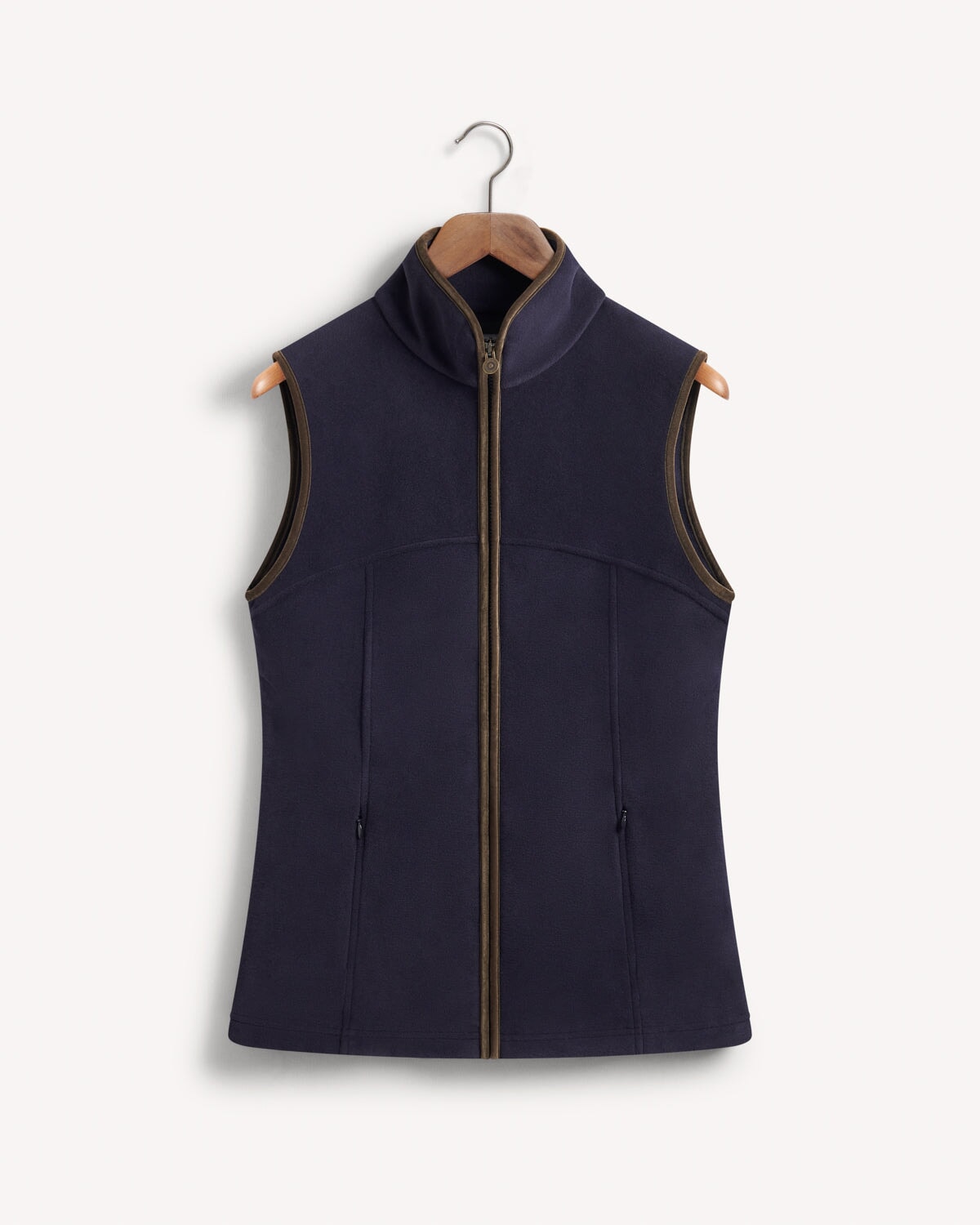 Bernard Weatherill BW Ladies Gilet Zip Fleece Navy Savile Row Gentlemens Outfitters