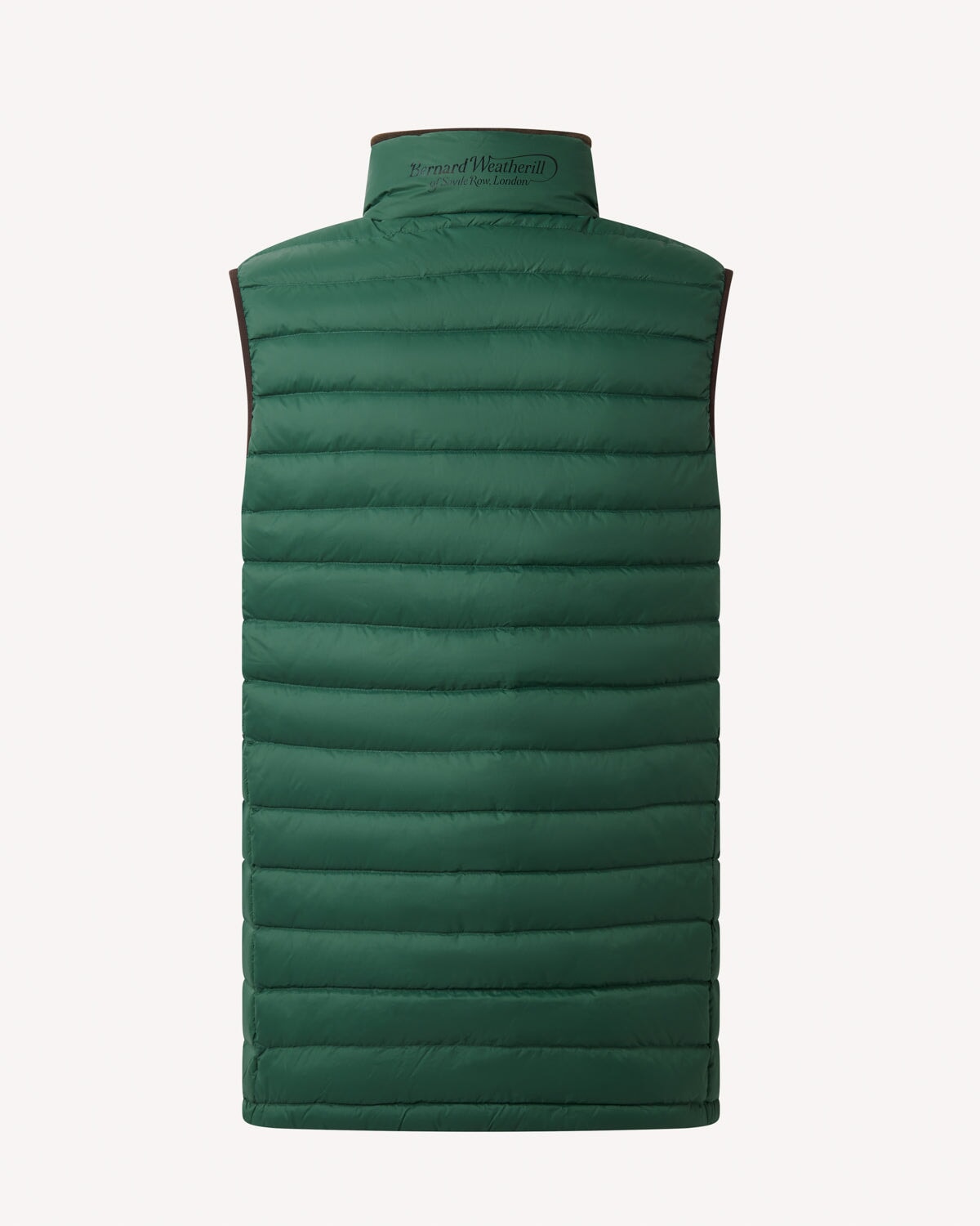 Bernard Weatherill BW Padded Down Filed Gilet Thyme Savile Row Gentlemens Outfitters