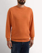 Bernard Weatherill Cashmere Mix Crew Neck BURNT ORANGE Savile Row Gentlemens Outfitters