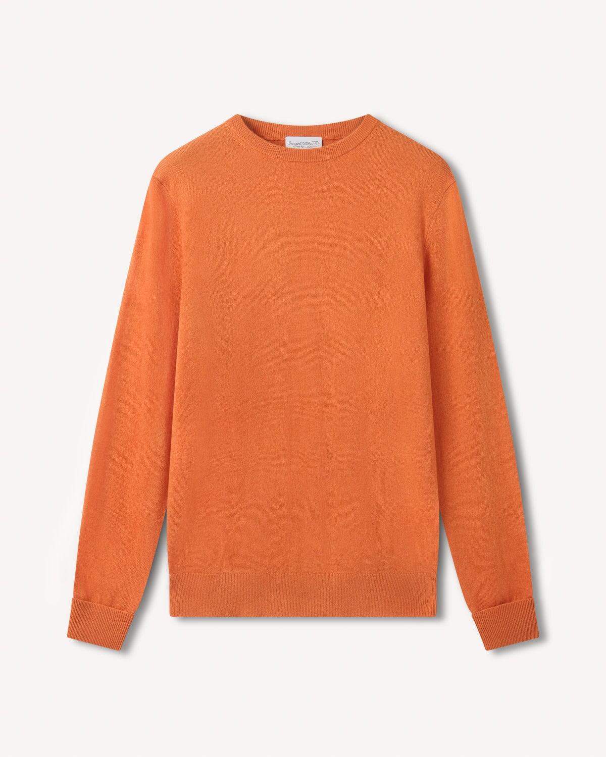 Bernard Weatherill Cashmere Mix Crew Neck BURNT ORANGE Savile Row Gentlemens Outfitters
