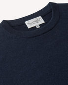 Bernard Weatherill Cashmere Mix Crew Neck Navy Savile Row Gentlemens Outfitters