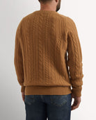 Bernard Weatherill Lambswool Cable Knit Camel Savile Row Gentlemens Outfitters