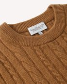 Bernard Weatherill Lambswool Cable Knit Camel Savile Row Gentlemens Outfitters
