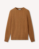 Bernard Weatherill Lambswool Cable Knit Camel Savile Row Gentlemens Outfitters