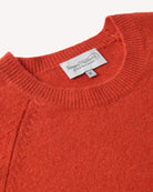 Bernard Weatherill Lambswool Plain Crew Neck BURNT ORANGE Savile Row Gentlemens Outfitters