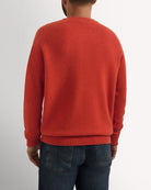 Bernard Weatherill Lambswool Plain Crew Neck BURNT ORANGE Savile Row Gentlemens Outfitters