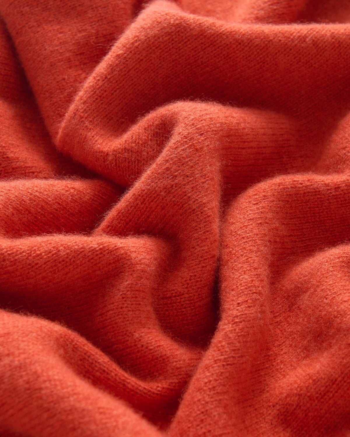 Bernard Weatherill Lambswool Plain Crew Neck BURNT ORANGE Savile Row Gentlemens Outfitters