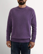 Bernard Weatherill Lambswool Plain Crew Neck Heather Savile Row Gentlemens Outfitters