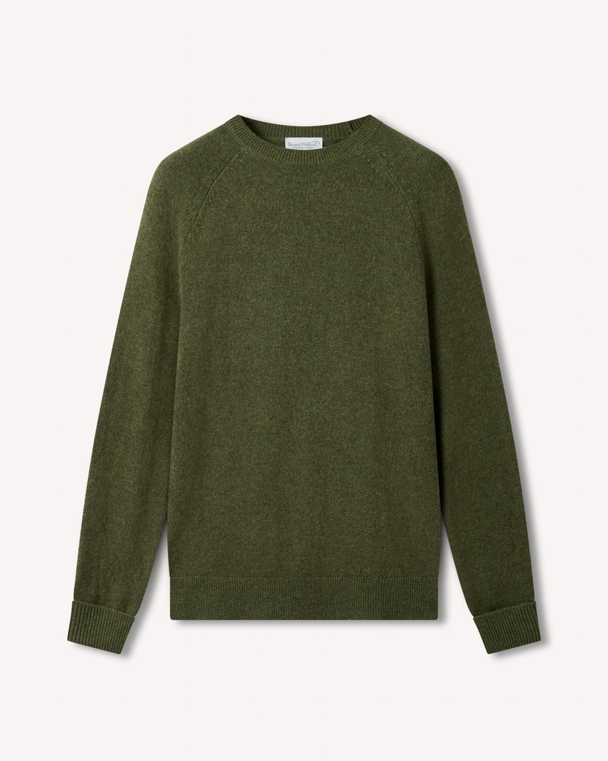 Bernard Weatherill Lambswool Plain Crew Neck THYME Savile Row Gentlemens Outfitters