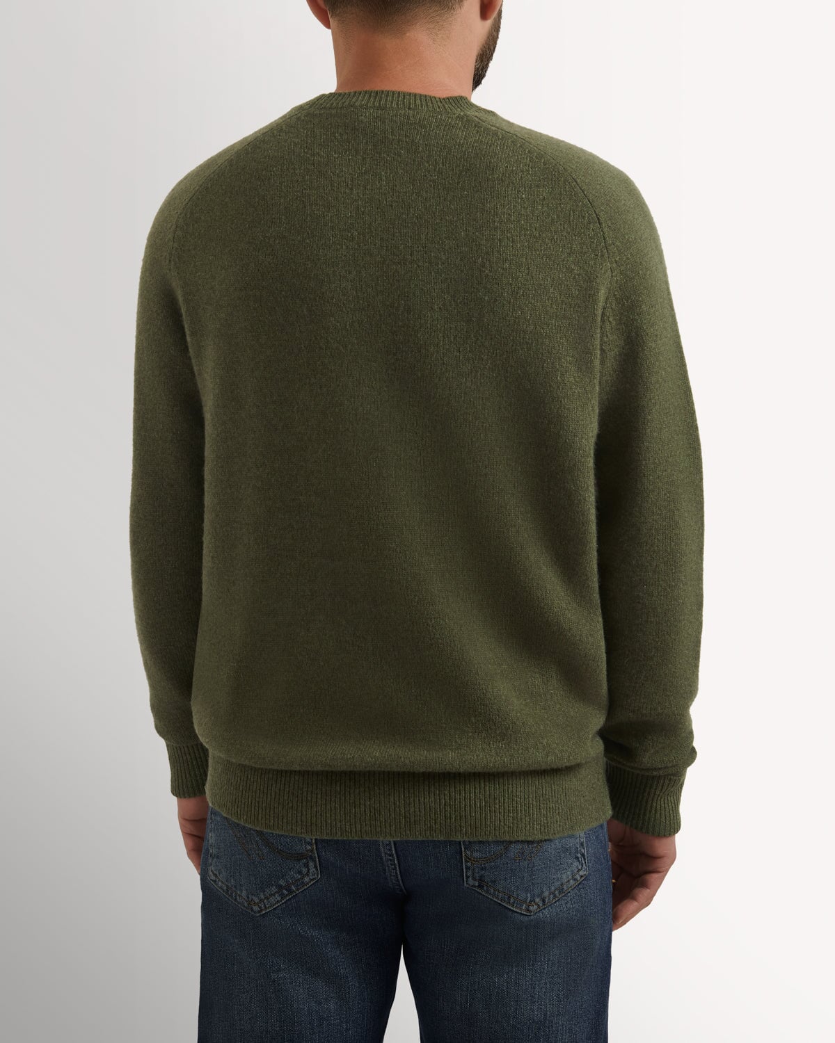 Bernard Weatherill Lambswool Plain Crew Neck THYME Savile Row Gentlemens Outfitters