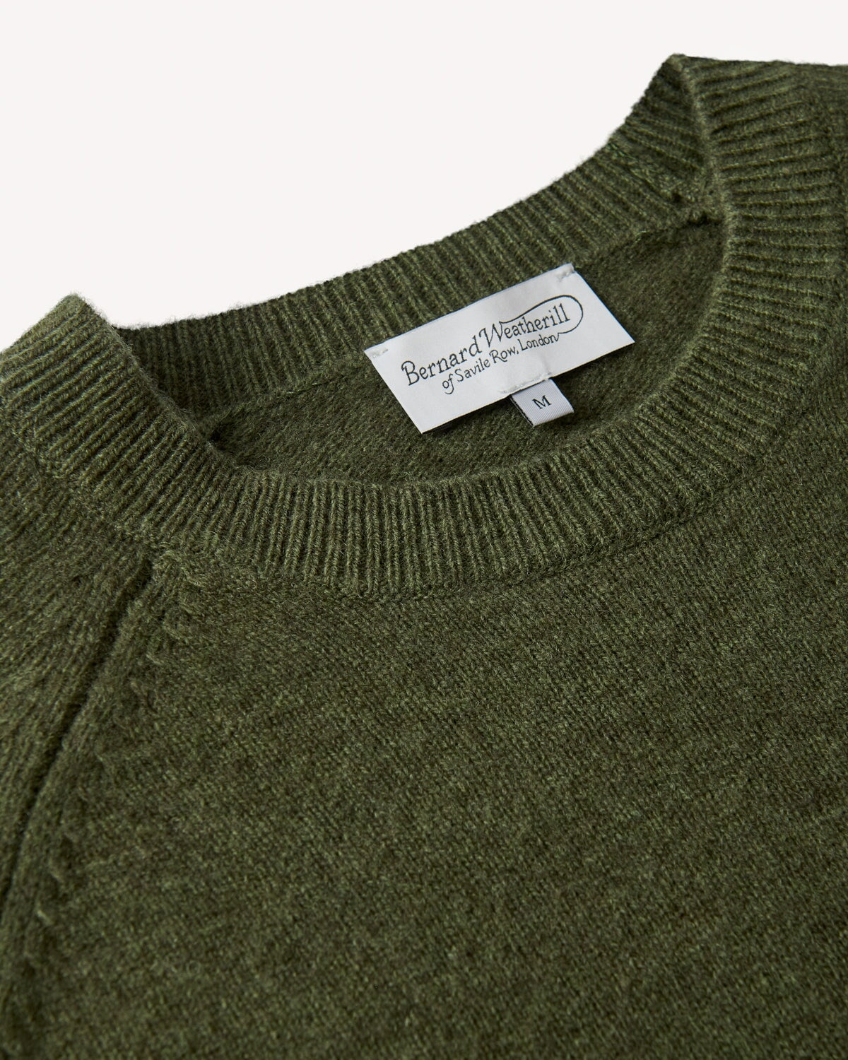 Bernard Weatherill Lambswool Plain Crew Neck THYME Savile Row Gentlemens Outfitters