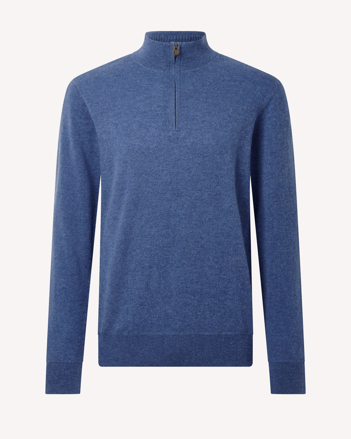 Bernard Weatherill Men's Classic 1/4 Zip Sweater Channel Isle Blue Savile Row Gentlemens Outfitters