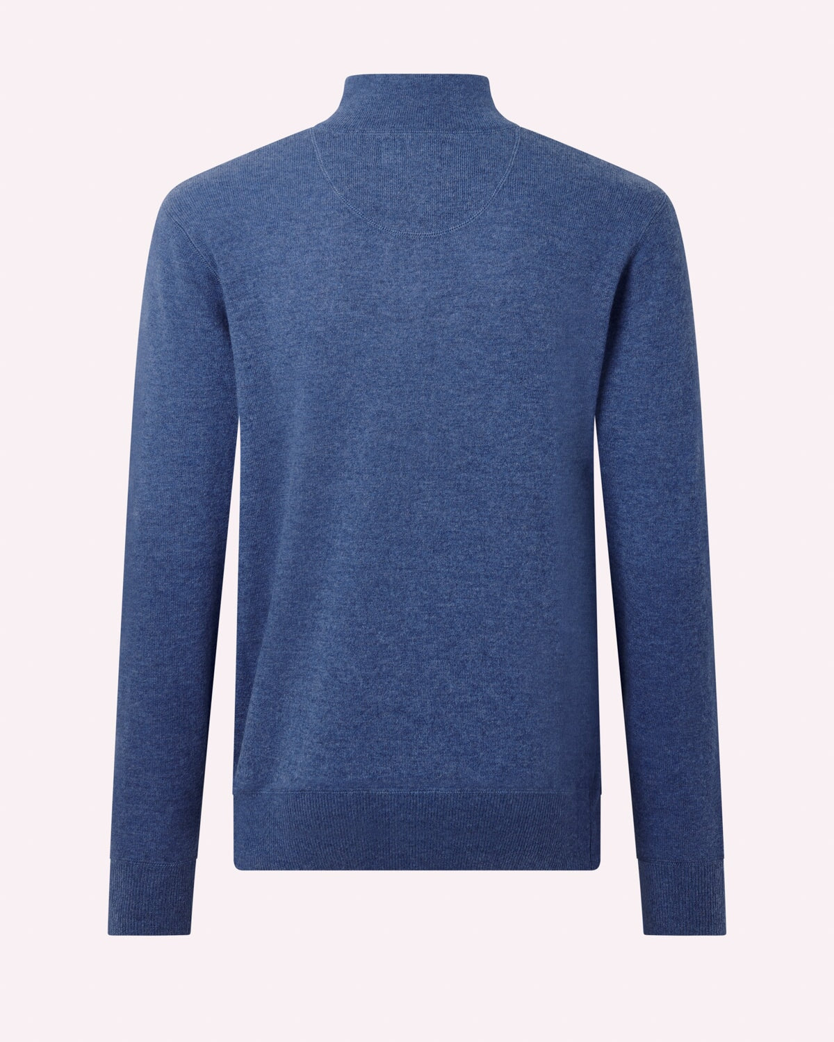 Bernard Weatherill Men's Classic 1/4 Zip Sweater Channel Isle Blue Savile Row Gentlemens Outfitters