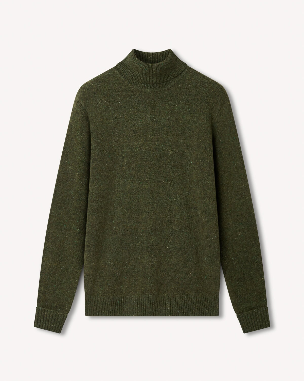 Bernard Weatherill Plain Roll Neck Melange Tweed THYME FLEC Savile Row Gentlemens Outfitters