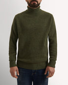 Bernard Weatherill Plain Roll Neck Melange Tweed THYME FLEC Savile Row Gentlemens Outfitters
